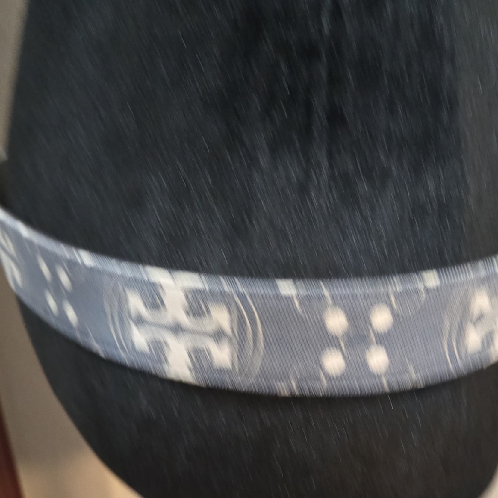Tory Burch Denim and White Patterned Belt - Picture 4 of 5